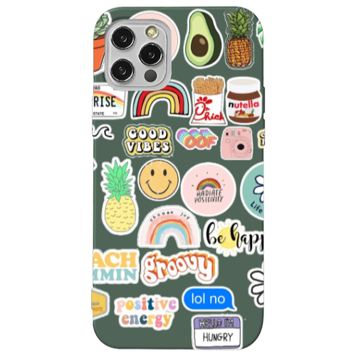 Apple iPhone 13 Pro Good vibes Dark Green Colored Silicone TPU Θήκη
