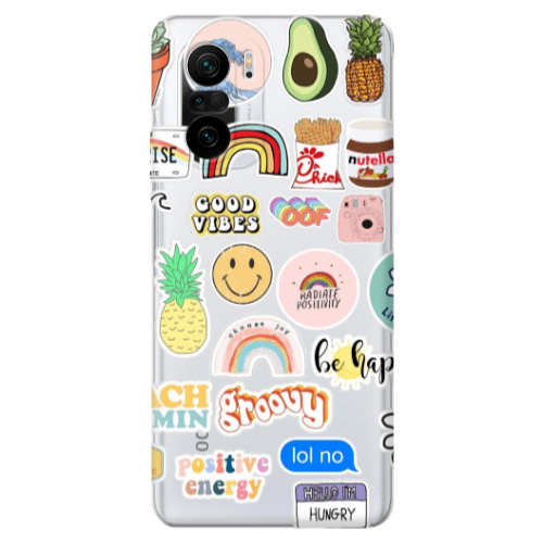 Xiaomi Poco F3 Good vibes Transparent Silicone TPU Θήκη