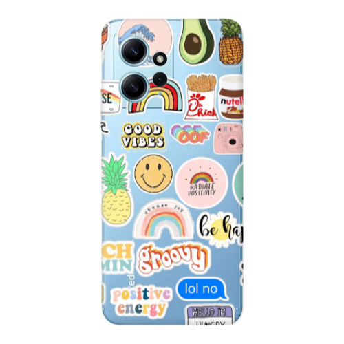 Xiaomi Redmi Note 12 4G Good vibes Transparent Silicone TPU Θήκη