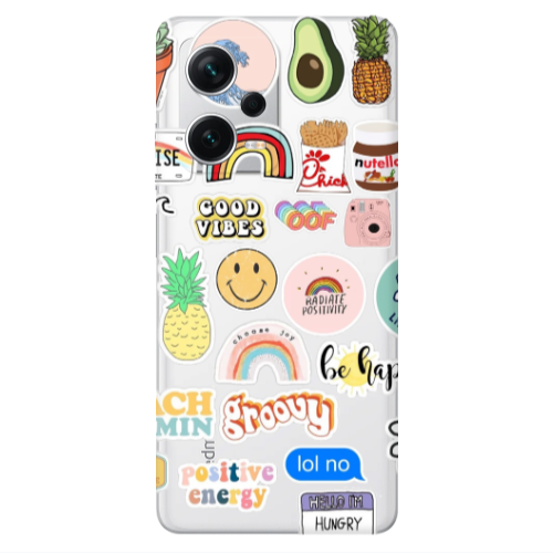 Xiaomi Redmi Note 12 5G Good vibes Transparent Silicone TPU Θήκη