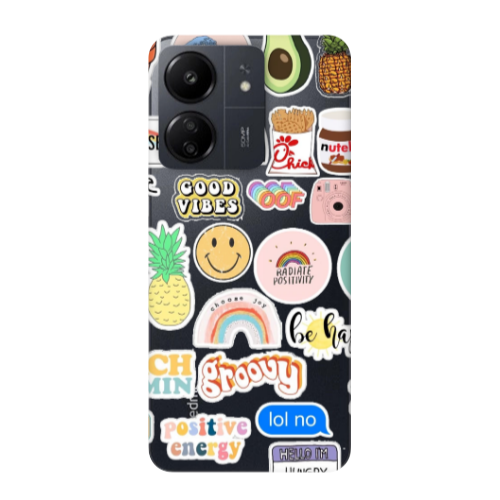 Xiaomi Redmi 13C Good vibes Transparent Silicone TPU Θήκη