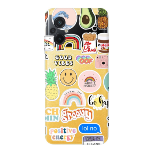 Xiaomi Poco M5 Good vibes Transparent Silicone TPU Θήκη