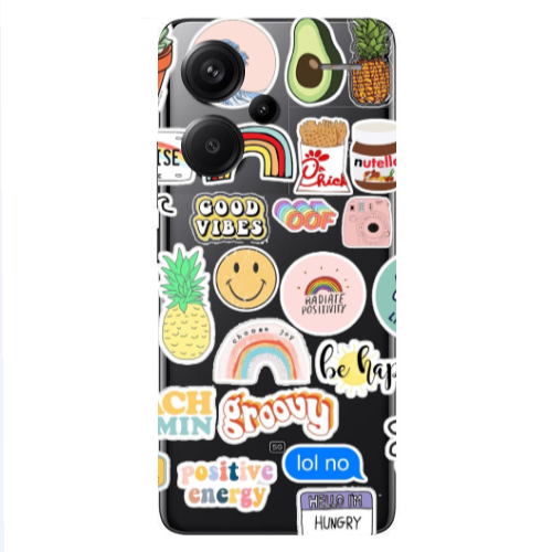 Xiaomi Redmi Note 13 Pro+ 5G  Good vibes Transparent Silicone TPU Θήκη