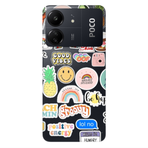 Xiaomi Poco C65 Good vibes Transparent Silicone TPU Θήκη