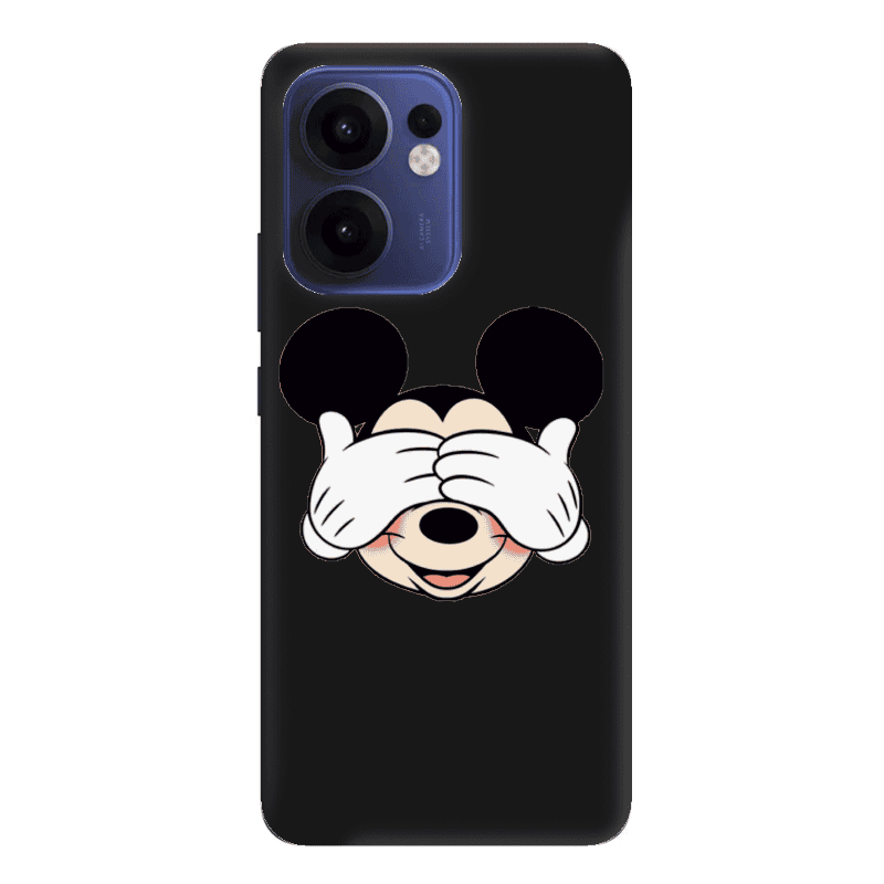 Oppo Reno 13 F Mickeyy Black Colored Silicone TPU Θήκη