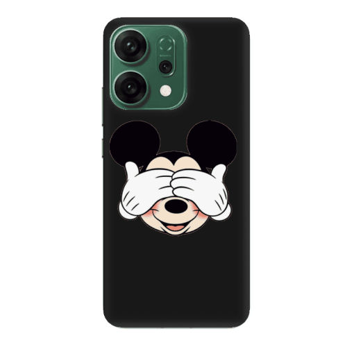 Oppo RENO 14 Mickeyy Black Colored Silicone TPU Θήκη