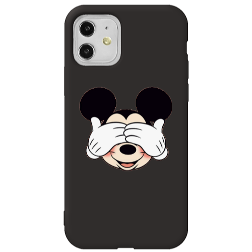 Apple iPhone 11  Mickeyy Black Colored Silicone TPU Θήκη