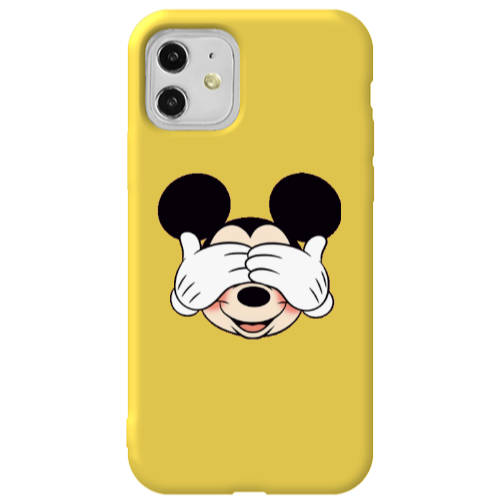 Apple iPhone 11  Mickeyy Yellow Colored Silicone TPU Θήκη
