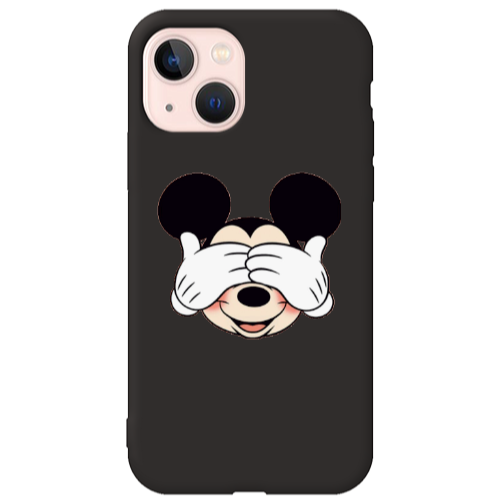 Apple iPhone 13 Mickeyy Black Colored Silicone TPU Θήκη