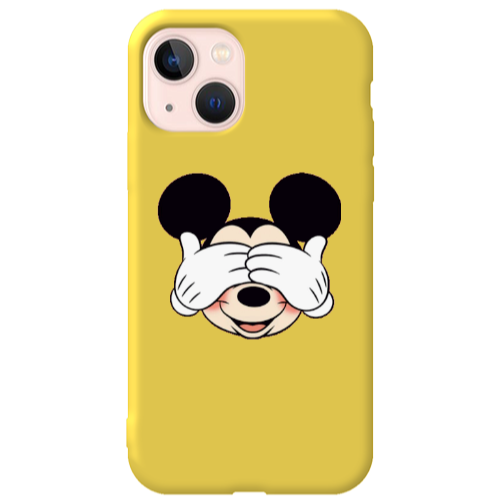 Apple iPhone 13 Mickeyy Yellow Colored Silicone TPU Θήκη