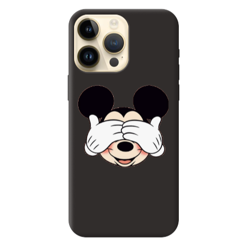 Apple iPhone 13 Pro Max Mickeyy Black Colored Silicone TPU Θήκη