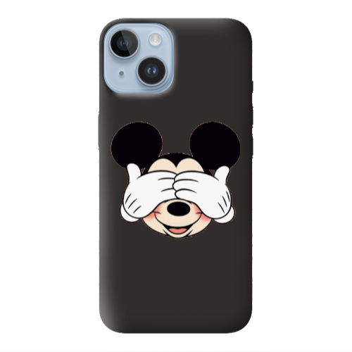Apple iPhone 14 Plus Mickeyy Black Colored Silicone TPU Θήκη