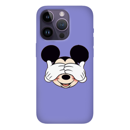 Apple iPhone 14 Pro  Mickeyy Purple Colored Silicone TPU Θήκη
