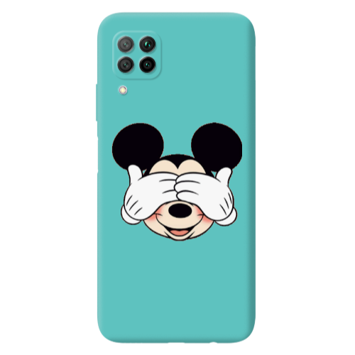 Huawei P40 Lite Mickeyy Turquoise Colored Silicone TPU Θήκη