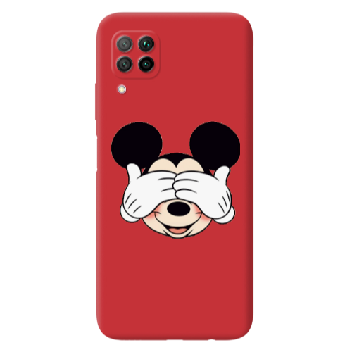 Huawei P40 Lite Mickeyy Red Colored Silicone TPU Θήκη