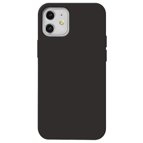 Apple iPhone 12 -case Black Colored Silicone TPU Θήκη