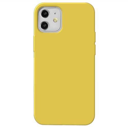 Apple iPhone 12 -case Yellow Colored Silicone TPU Θήκη