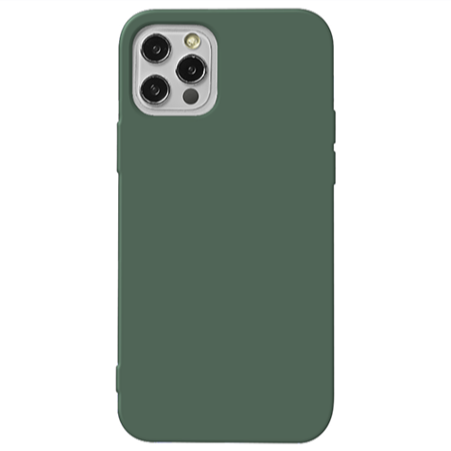 Apple iPhone 12 Pro -case Dark Green Colored Silicone TPU Θήκη