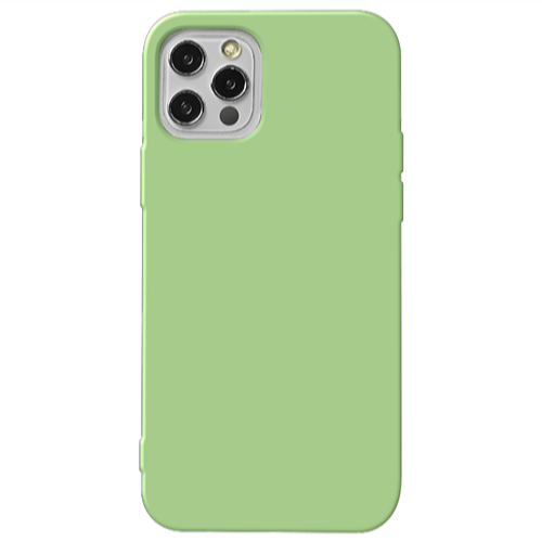 Apple iPhone 12 Pro -case Light Green Colored Silicone TPU Θήκη
