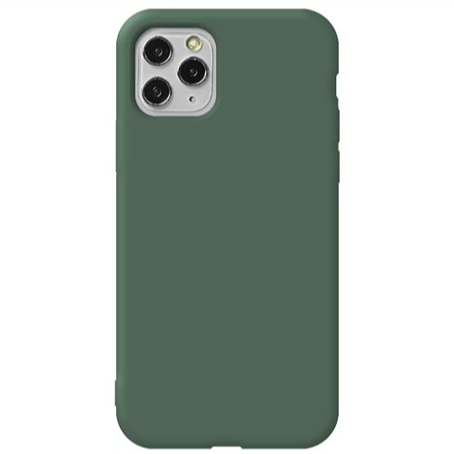 Apple iPhone 11 Pro Max -case Dark Green Colored Silicone TPU Θήκη