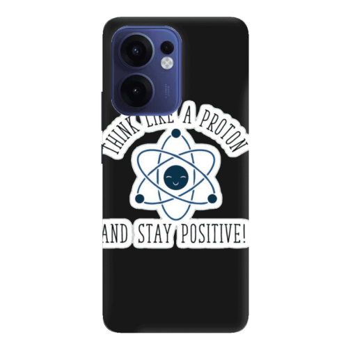 Oppo Reno 13 F THINK LIKE Black Colored Silicone TPU Θήκη
