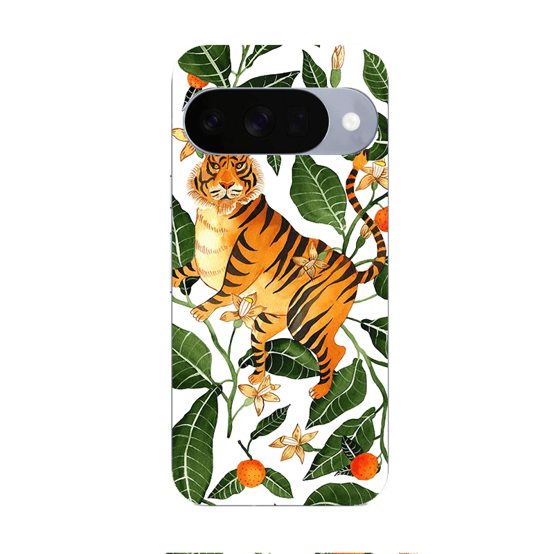 Google Pixel 10 Flower Leopard and Laves Transparent Silicone TPU Θήκη