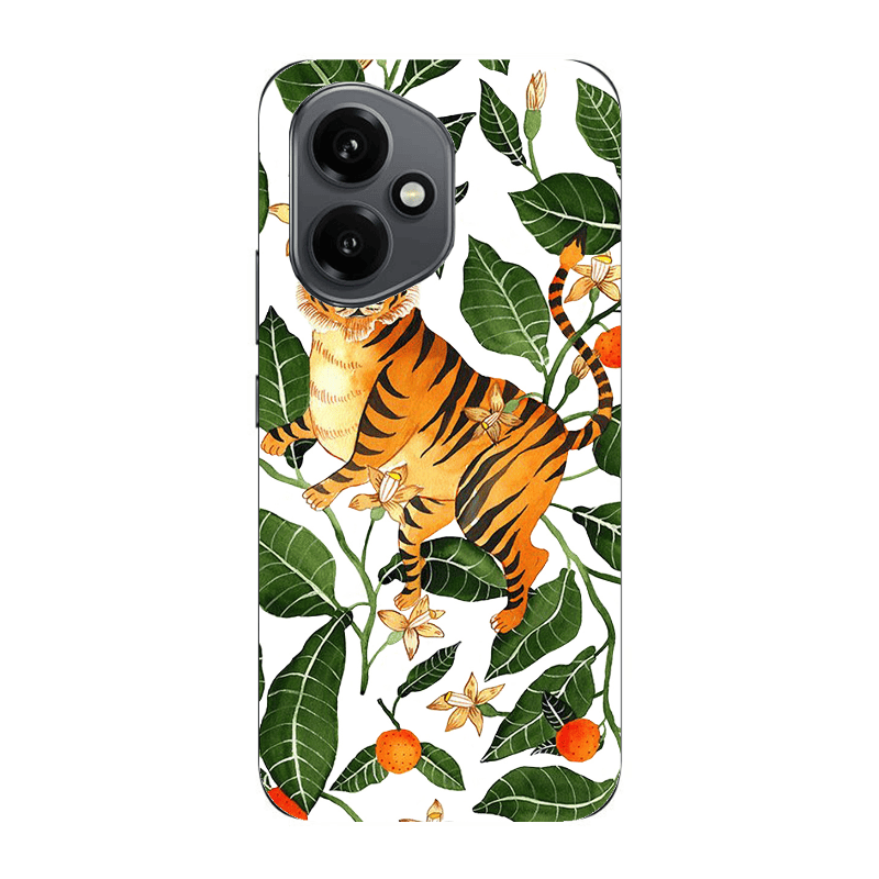 Honor Magic 400 Flower Leopard and Laves Transparent Silicone TPU Θήκη