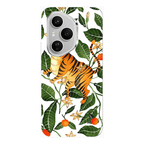 Honor Magic 400 Pro Flower Leopard and Laves Transparent Silicone TPU Θήκη