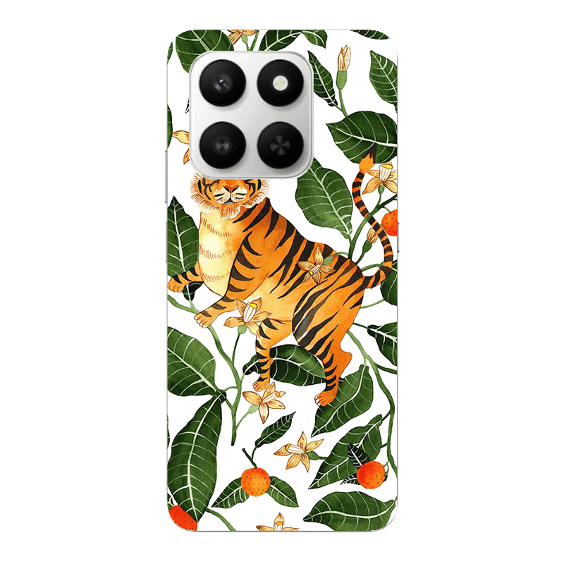 Honor Magic 400 Smart Flower Leopard and Laves Transparent Silicone TPU Θήκη