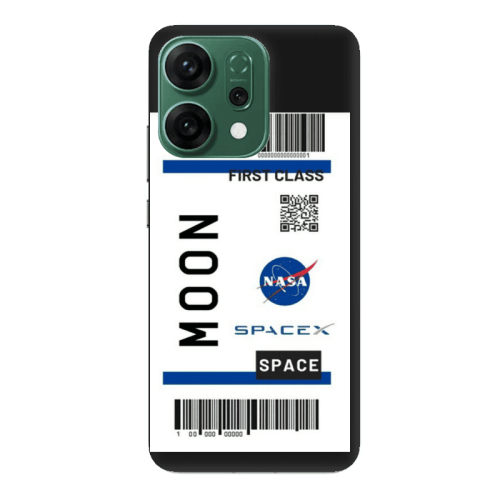 Oppo RENO 14 Moon spacex Black Colored Silicone TPU Θήκη