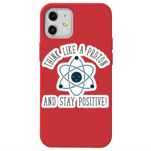 Apple iPhone 12 THINK LIKE Red Colored Silicone TPU Θήκη