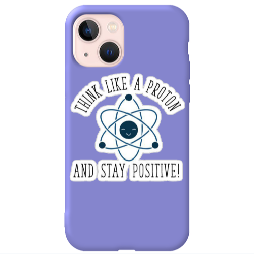 Apple iPhone 13 THINK LIKE Purple Colored Silicone TPU Θήκη