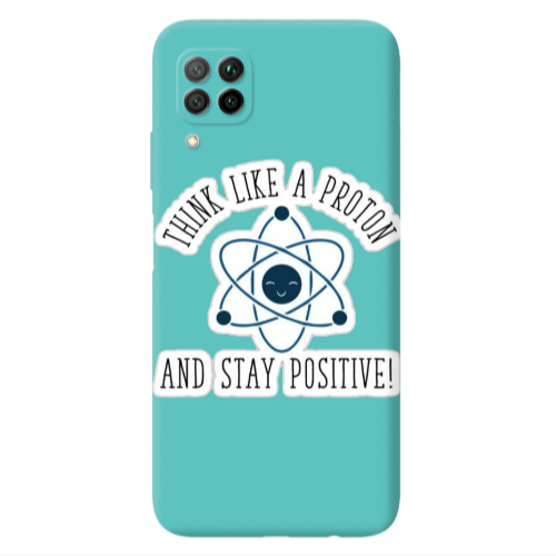 Huawei P40 Lite THINK LIKE Turquoise Colored Silicone TPU Θήκη