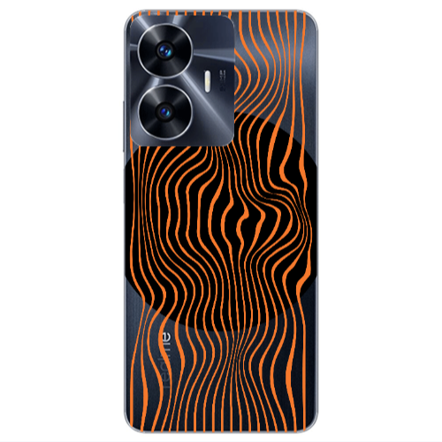 Realme Note 50 Trapezoidal lines Transparent Silicone TPU Θήκη
