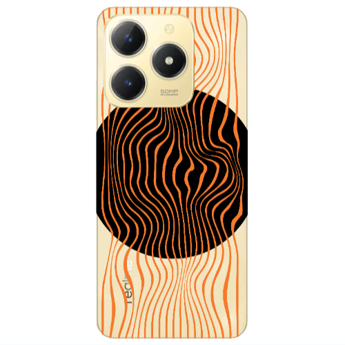 Realme C61 Trapezoidal lines Transparent Silicone TPU Θήκη