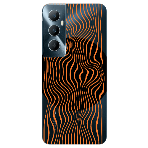 Realme C65 Trapezoidal lines Transparent Silicone TPU Θήκη
