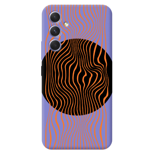 Samsung A36 Trapezoidal lines Purple Colored Silicone TPU Θήκη