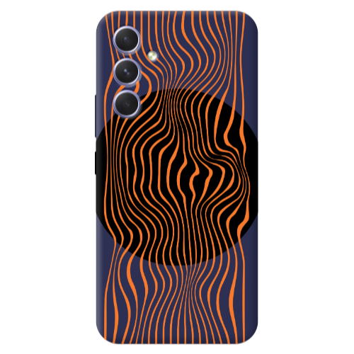 Samsung A36 Trapezoidal lines Dark blue Colored Silicone TPU Θήκη