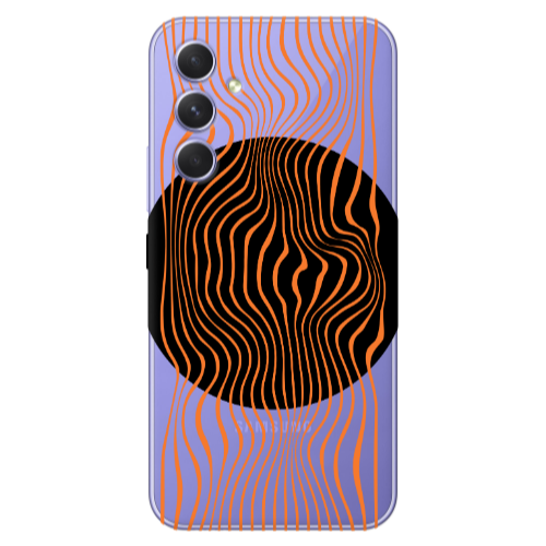 Samsung A56 Trapezoidal lines Transparent Silicone TPU Θήκη