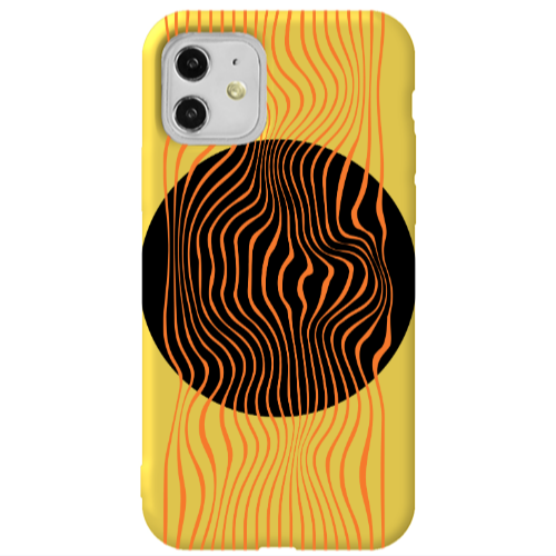 Apple iPhone 11  Trapezoidal lines Yellow Colored Silicone TPU Θήκη