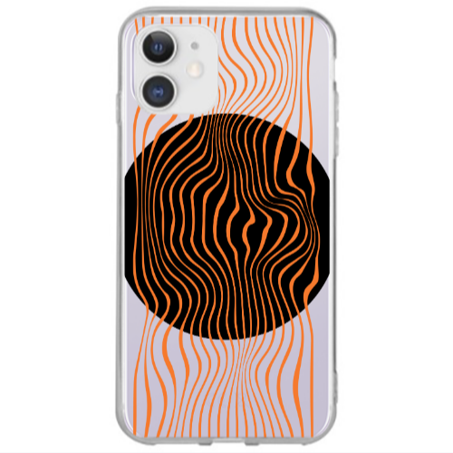 Apple iPhone 12 Trapezoidal lines Transparent Silicone TPU Θήκη