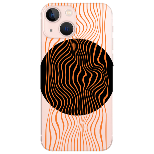 Apple iPhone 13 Trapezoidal lines Transparent Silicone TPU Θήκη