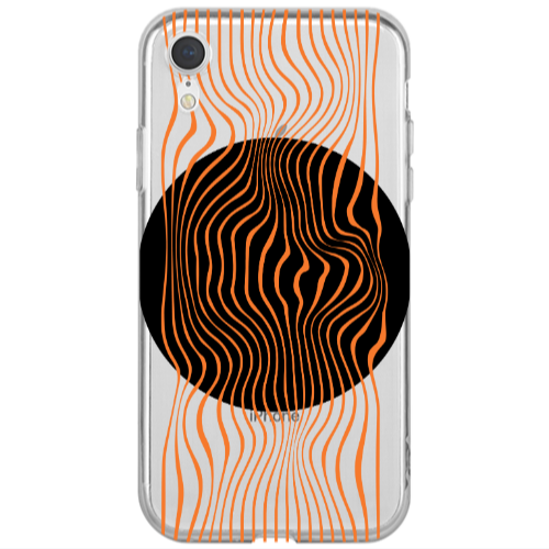 Apple iPhone Xr Trapezoidal lines Transparent Silicone TPU Θήκη