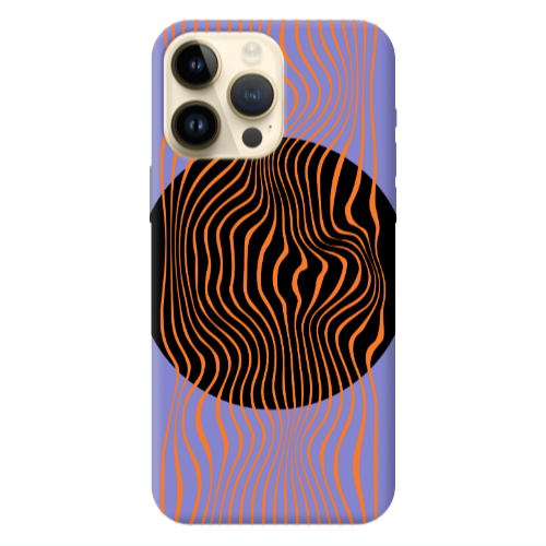 Apple iPhone 13 Pro Max Trapezoidal lines Purple Colored Silicone TPU Θήκη