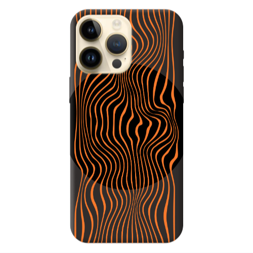 Apple iPhone 13 Pro Max Trapezoidal lines Black Colored Silicone TPU Θήκη