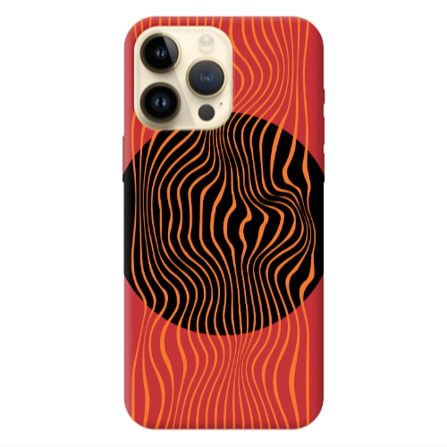 Apple iPhone 13 Pro Max Trapezoidal lines Red Colored Silicone TPU Θήκη