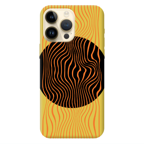 Apple iPhone 13 Pro Max Trapezoidal lines Yellow Colored Silicone TPU Θήκη