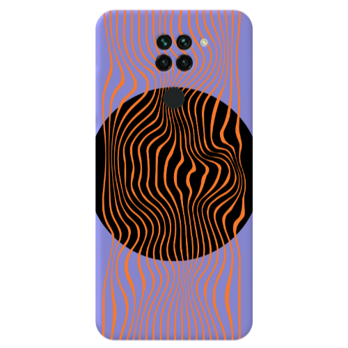 Xiaomi Redmi Note 9 Trapezoidal lines Purple Colored Silicone TPU Θήκη