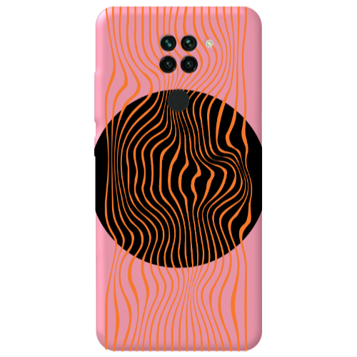 Xiaomi Redmi Note 9 Trapezoidal lines Pink Colored Silicone TPU Θήκη