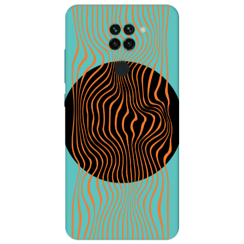 Xiaomi Redmi Note 9 Trapezoidal lines Turquoise Colored Silicone TPU Θήκη